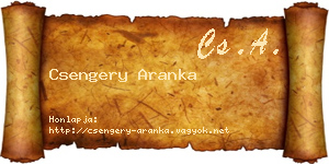 Csengery Aranka névjegykártya