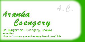 aranka csengery business card